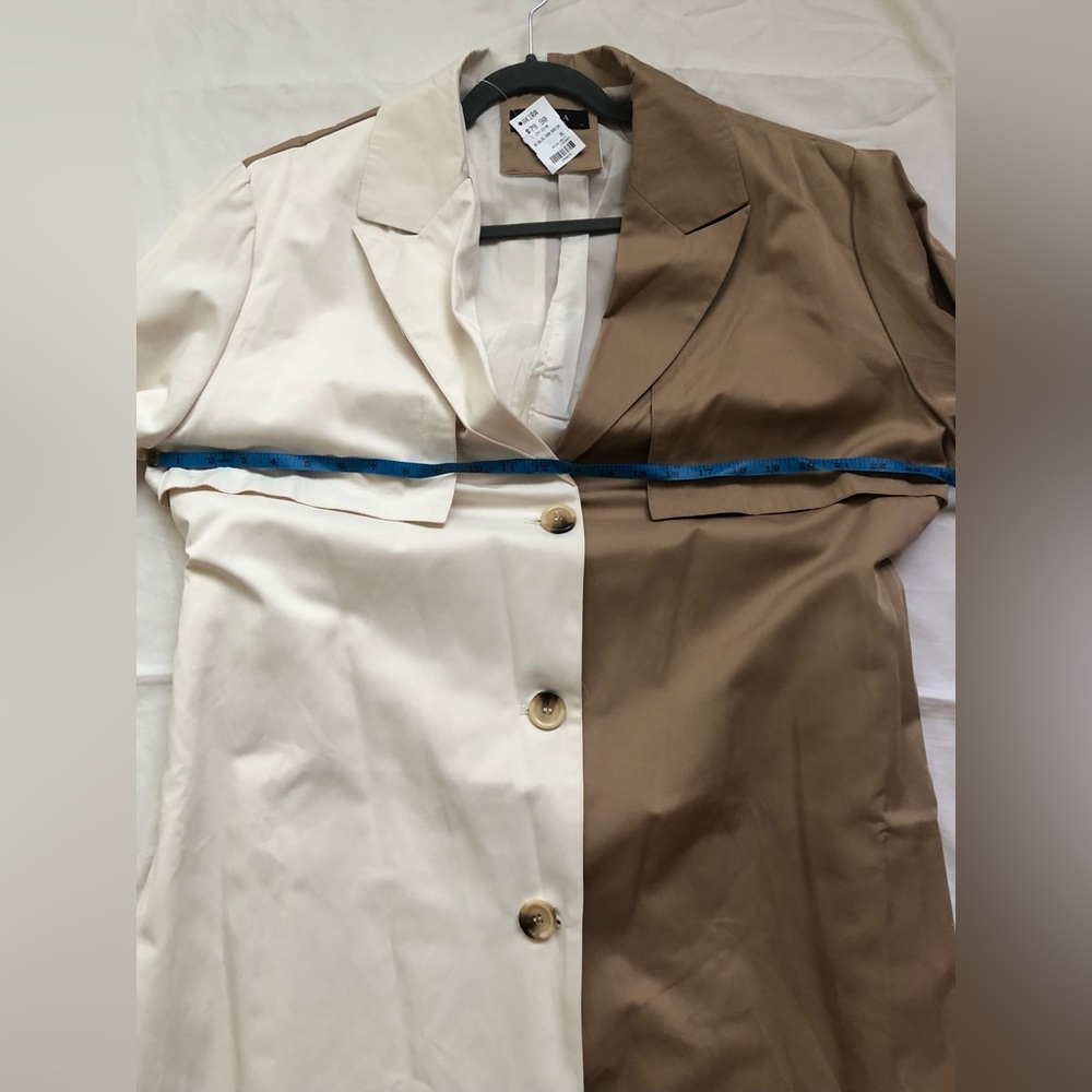 AKIRA TWO TONE FALL SEASON TRENCH COAT SIZE: XL - Picture 7 of 12
